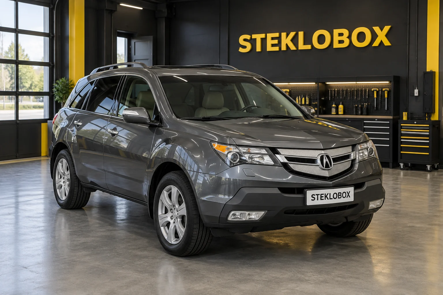 Acura MDX II в установочном центре STEKLOBOX