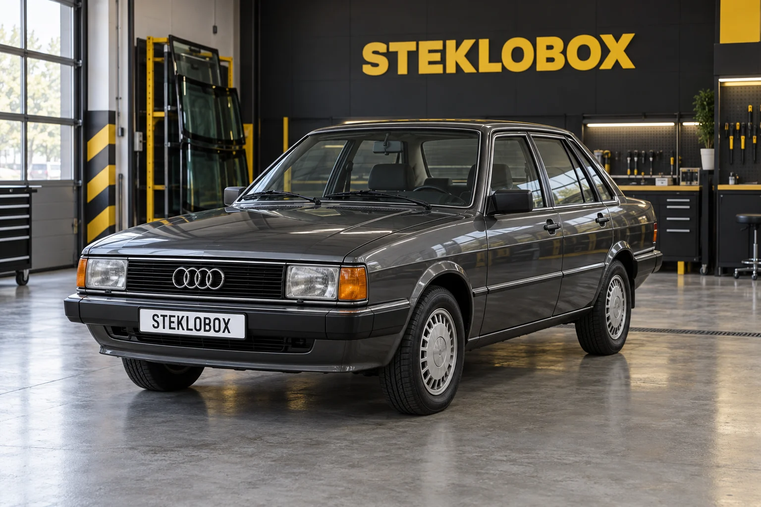 Audi 80 B2 в установочном центре STEKLOBOX