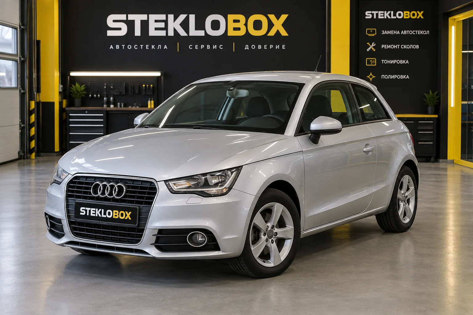 Audi A1 I (8X) в установочном центре STEKLOBOX