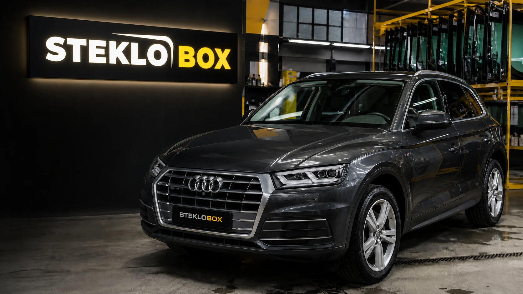 Audi Q5 в установочном центре STEKLOBOX