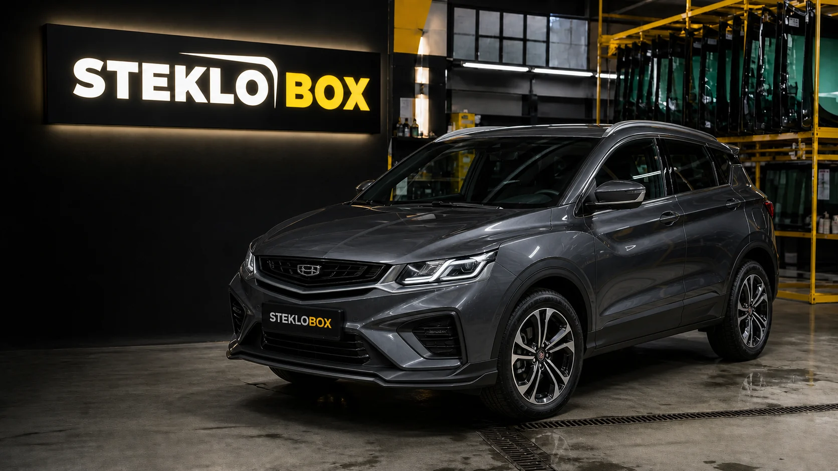Belgee X50 в установочном центре STEKLOBOX