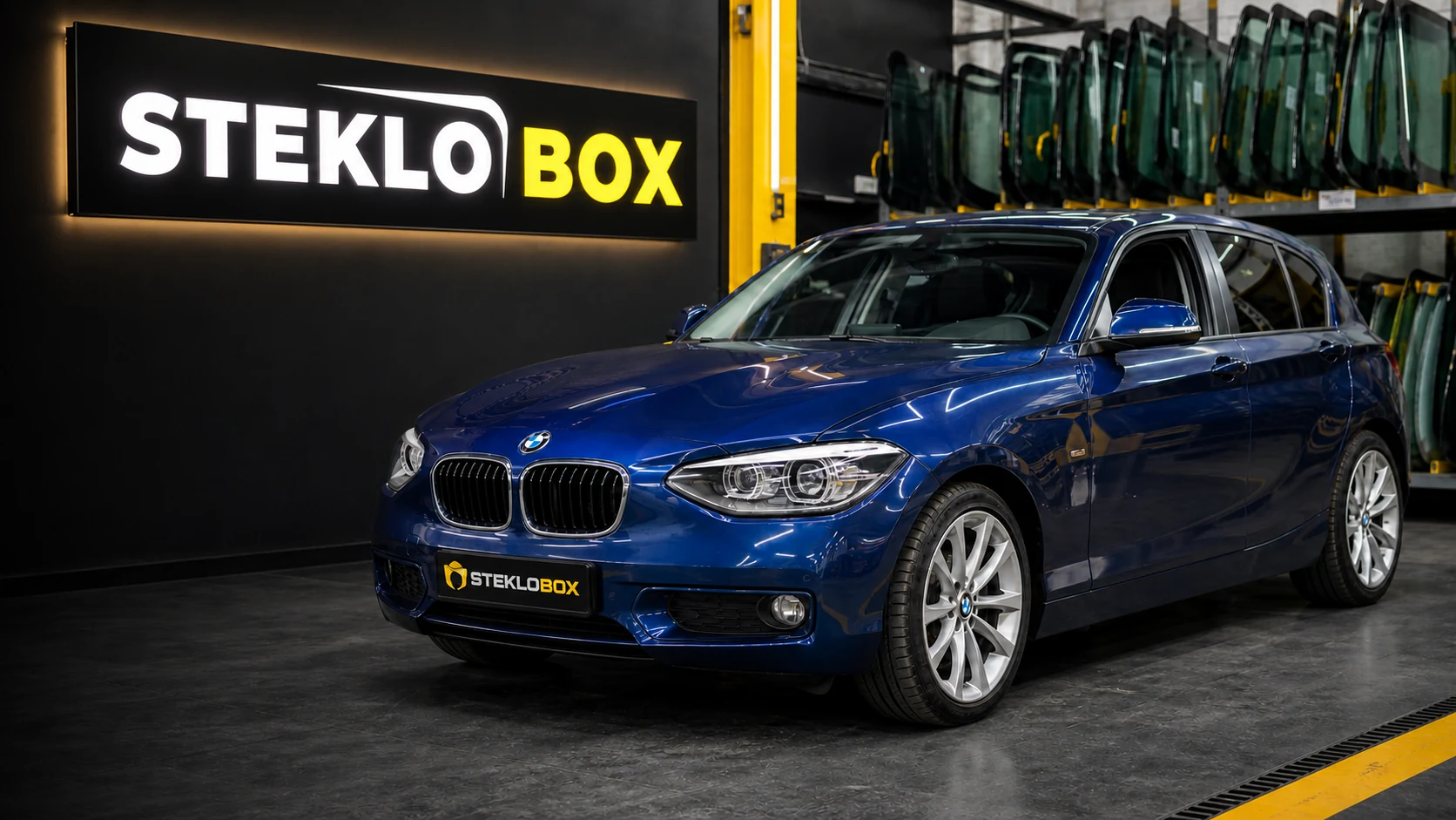 BMW 1 F20 в установочном центре STEKLOBOX