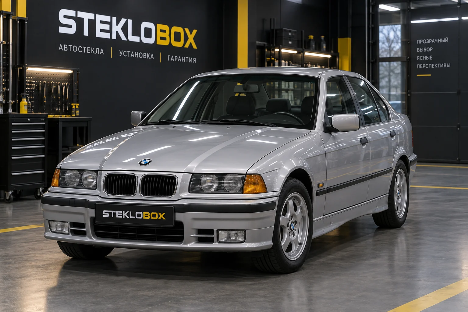 BMW 3 E36 в установочном центре STEKLOBOX
