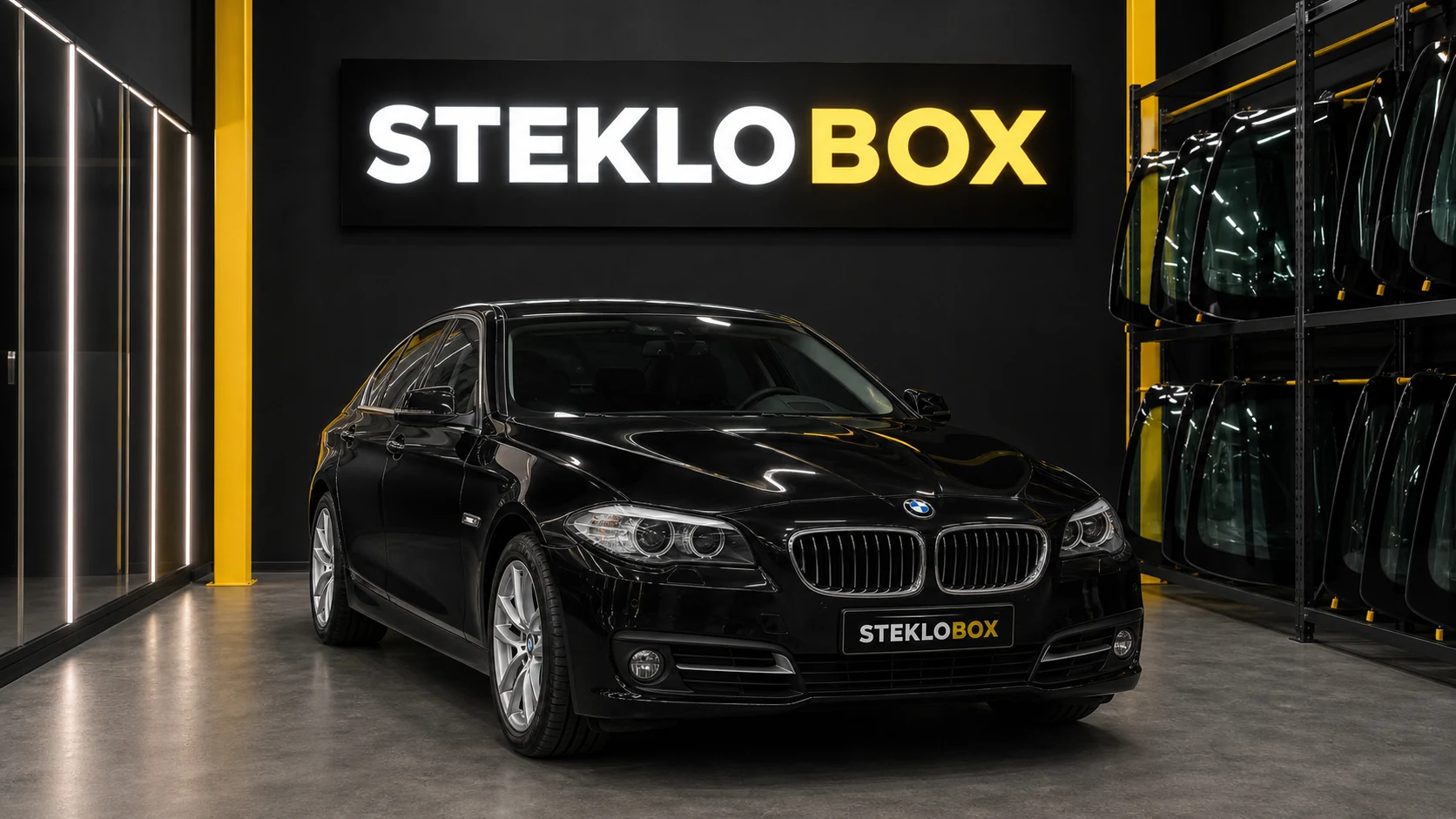 BMW 5 F10 в установочном центре STEKLOBOX