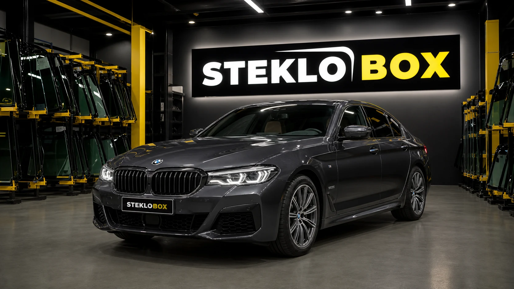 BMW 5 G30 в установочном центре STEKLOBOX