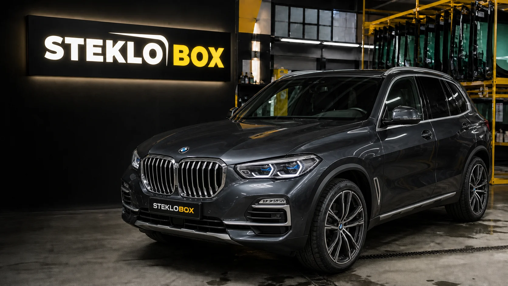 BMW X5 G05 в установочном центре STEKLOBOX