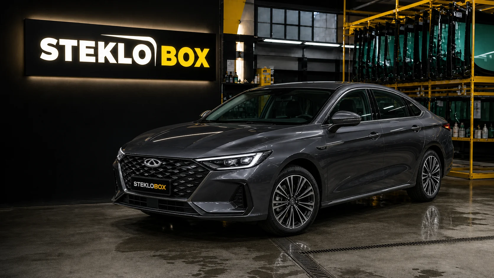 Chery Arrizo 8 в установочном центре STEKLOBOX