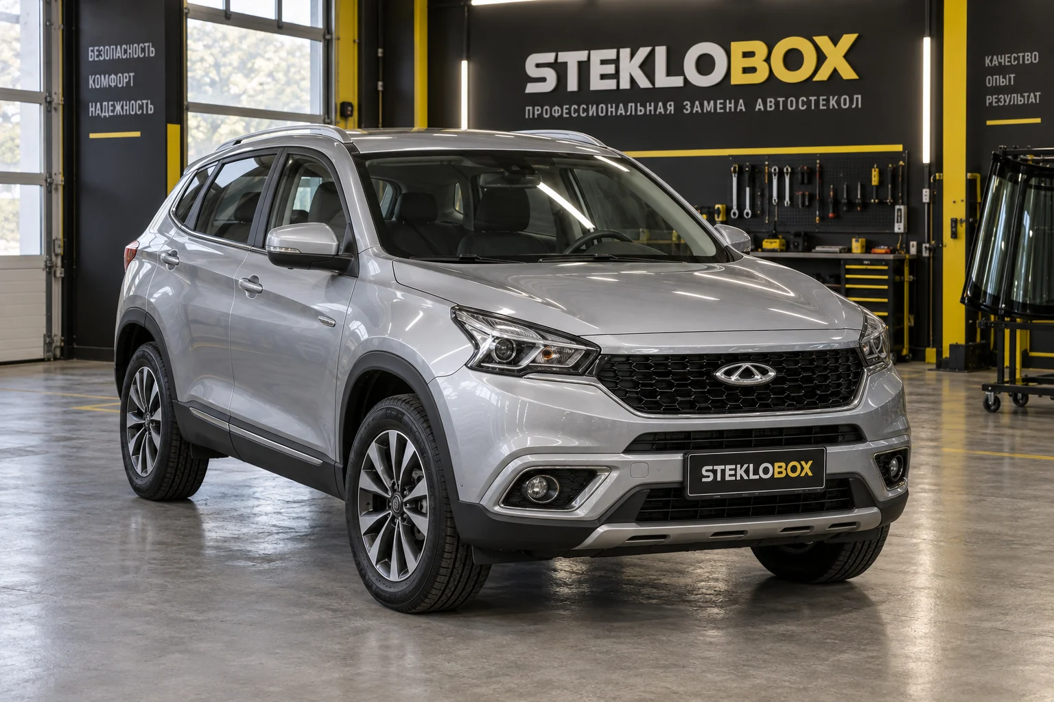 Chery Tiggo 7 в установочном центре STEKLOBOX