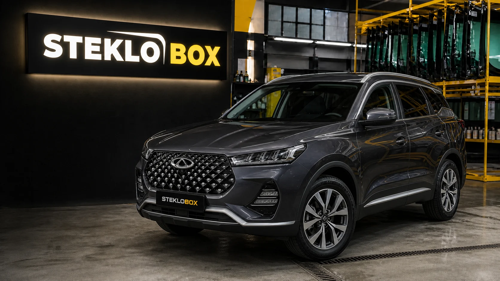 Chery Tiggo 7 Pro в установочном центре STEKLOBOX