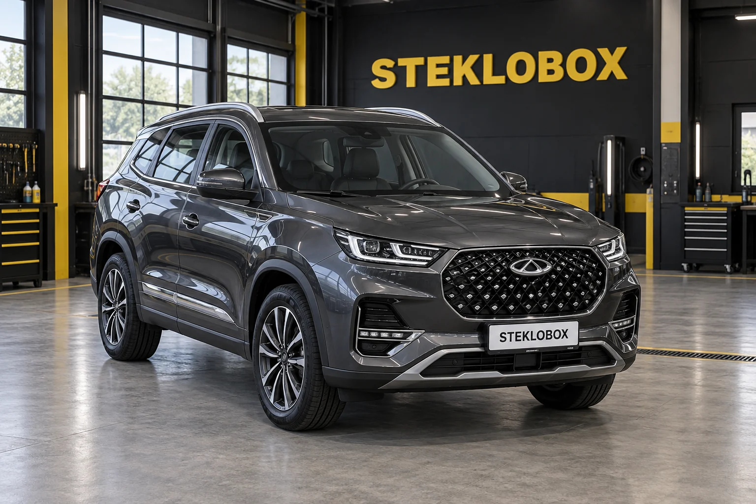 Chery Tiggo 8 Pro I в установочном центре STEKLOBOX
