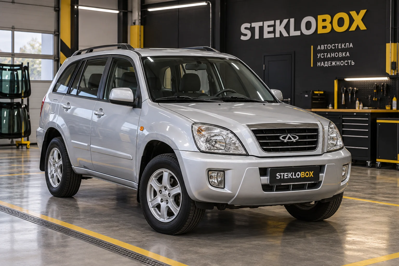 Chery Tiggo (T11) в установочном центре STEKLOBOX