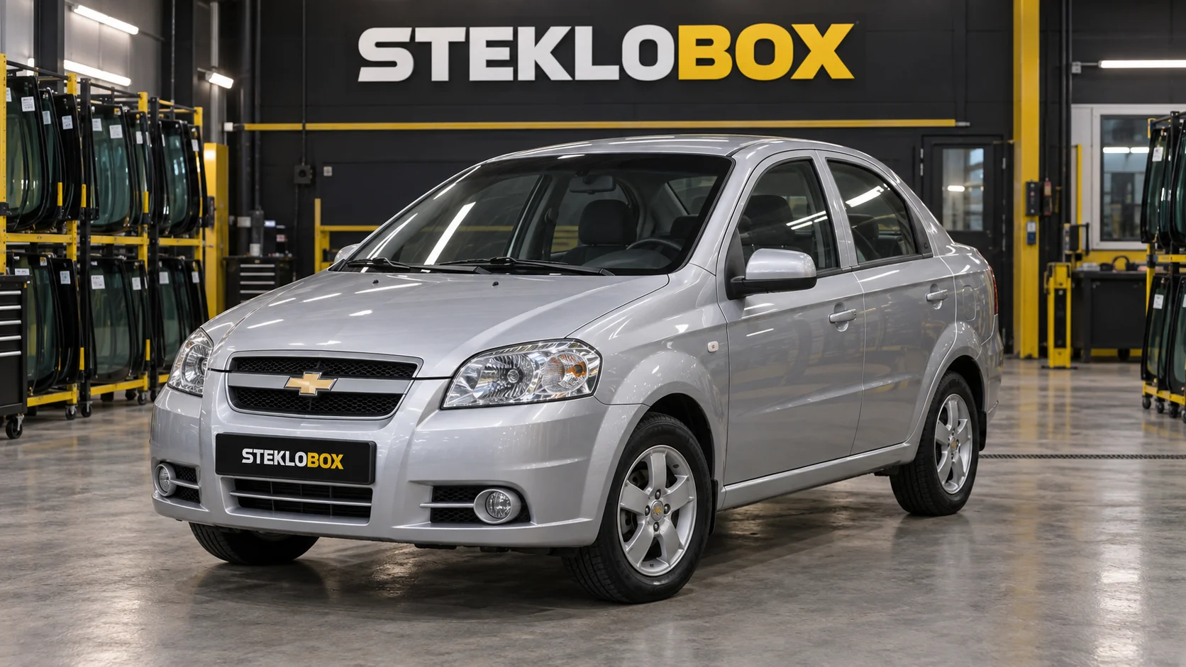 Chevrolet Aveo T250 в установочном центре STEKLOBOX