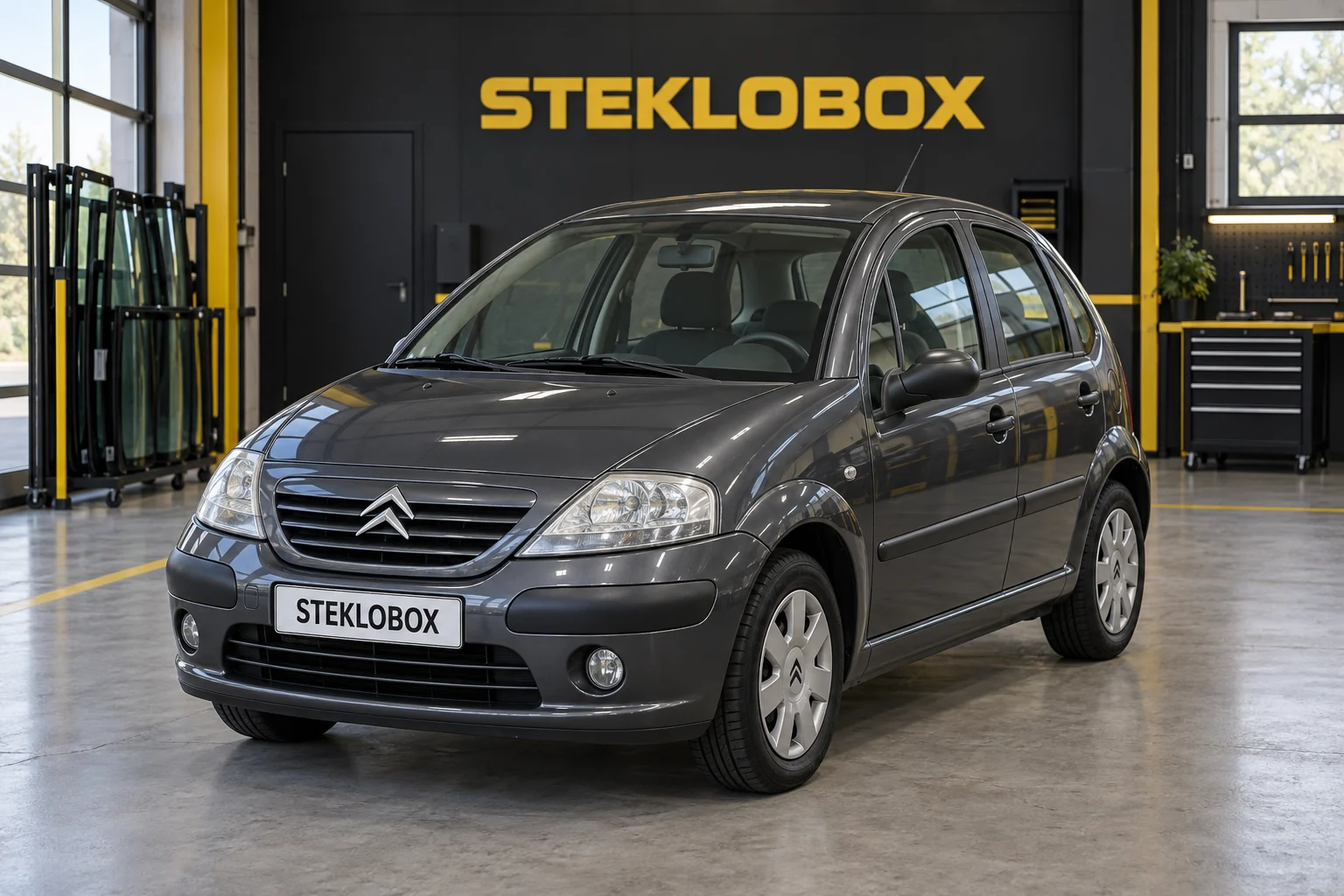 Citroen C3 I в установочном центре STEKLOBOX
