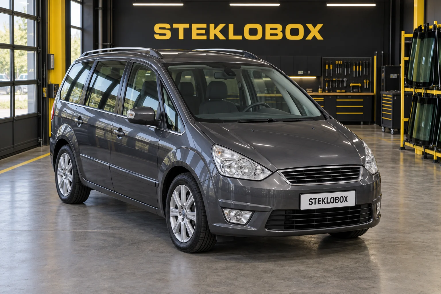 Ford Galaxy II в установочном центре STEKLOBOX