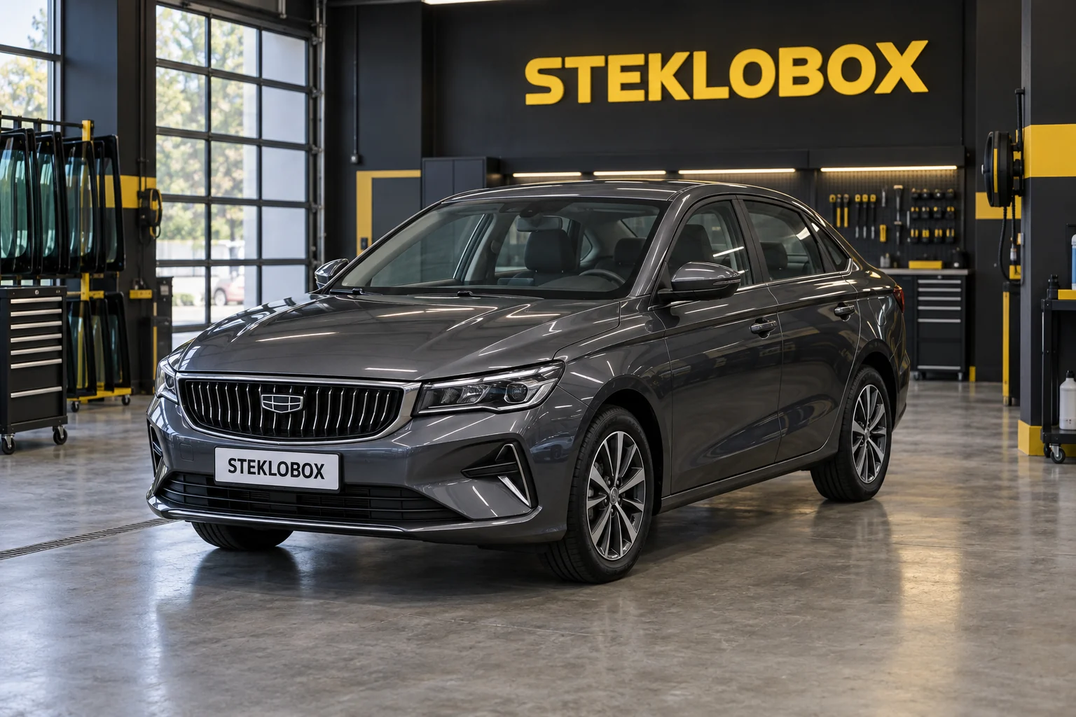 Geely Emgrand SS11 в установочном центре STEKLOBOX