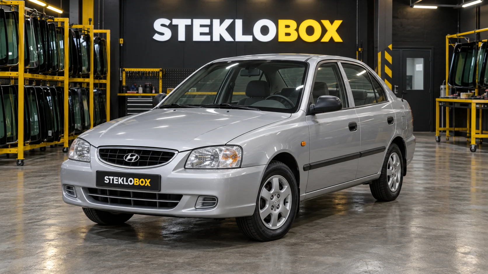 Hyundai Accent II ТагАЗ в установочном центре STEKLOBOX