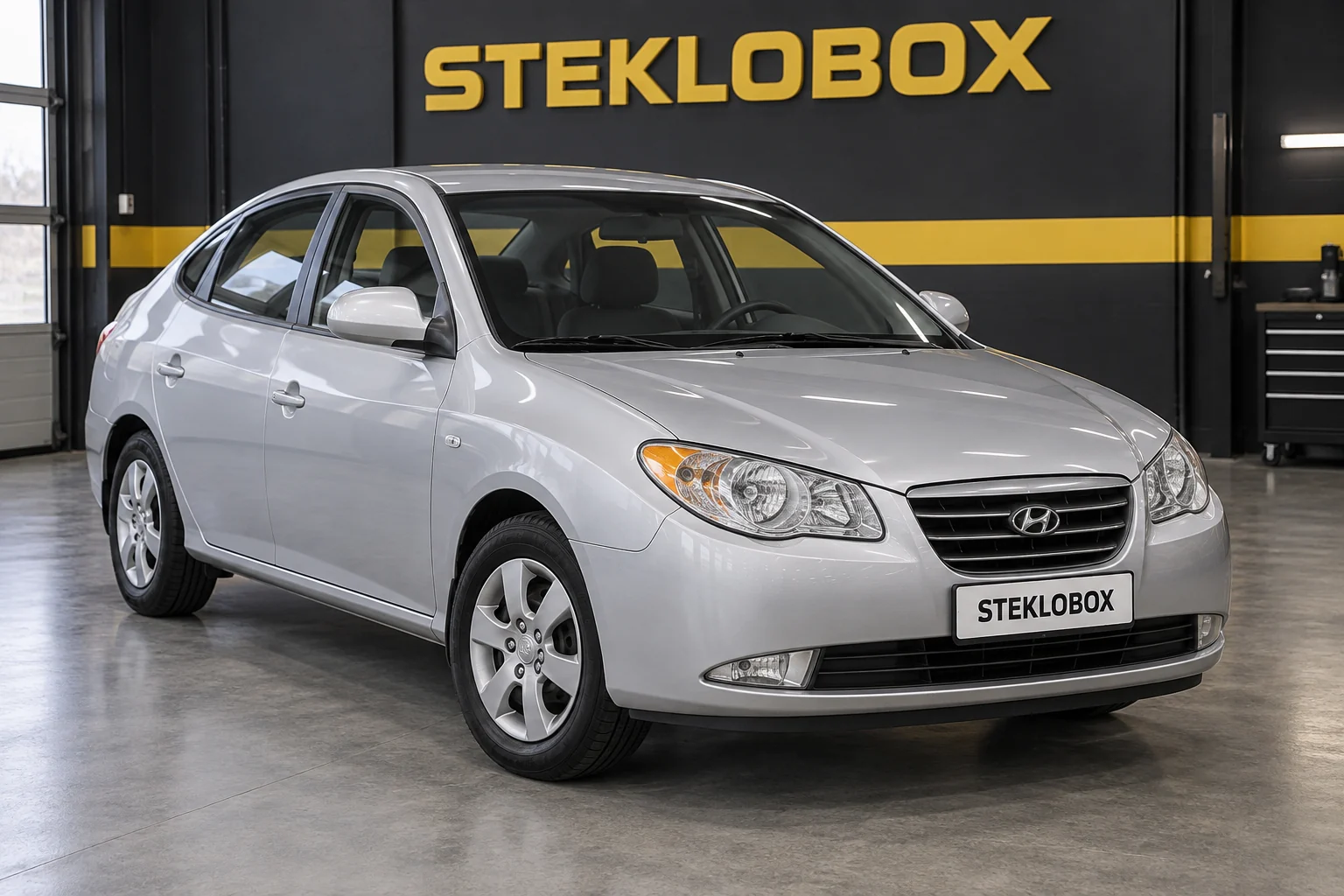 Hyundai Elantra IV (HD) в установочном центре STEKLOBOX