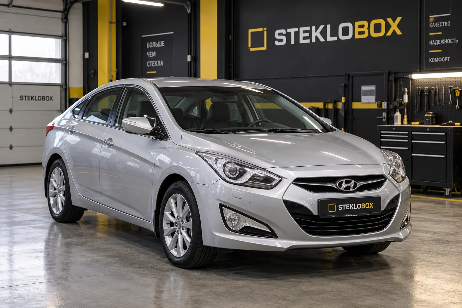 Hyundai i40 в установочном центре STEKLOBOX