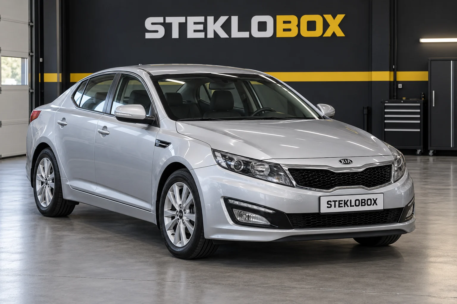 Kia Optima III (TF) в установочном центре STEKLOBOX
