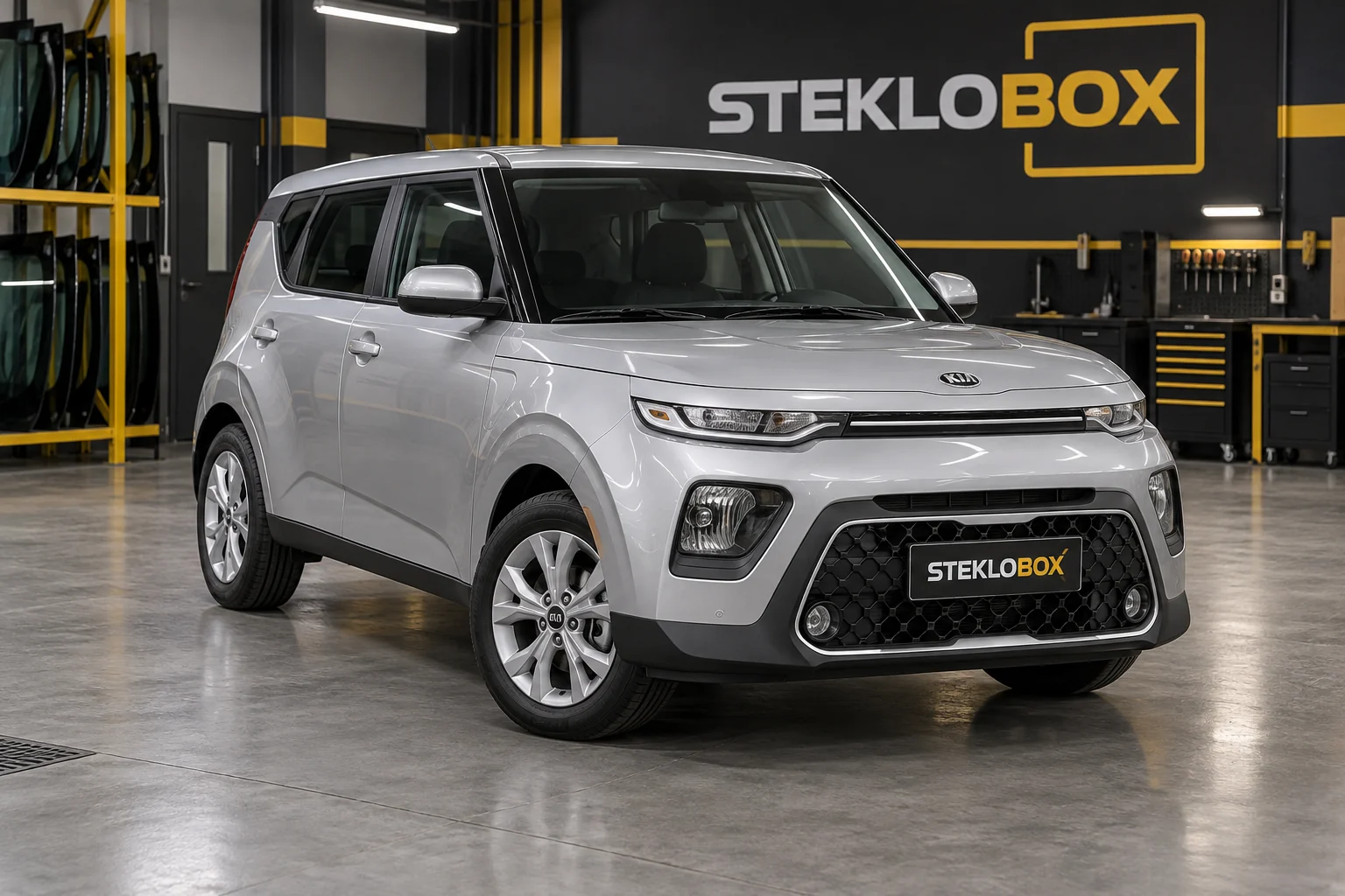 Kia Soul III в установочном центре STEKLOBOX