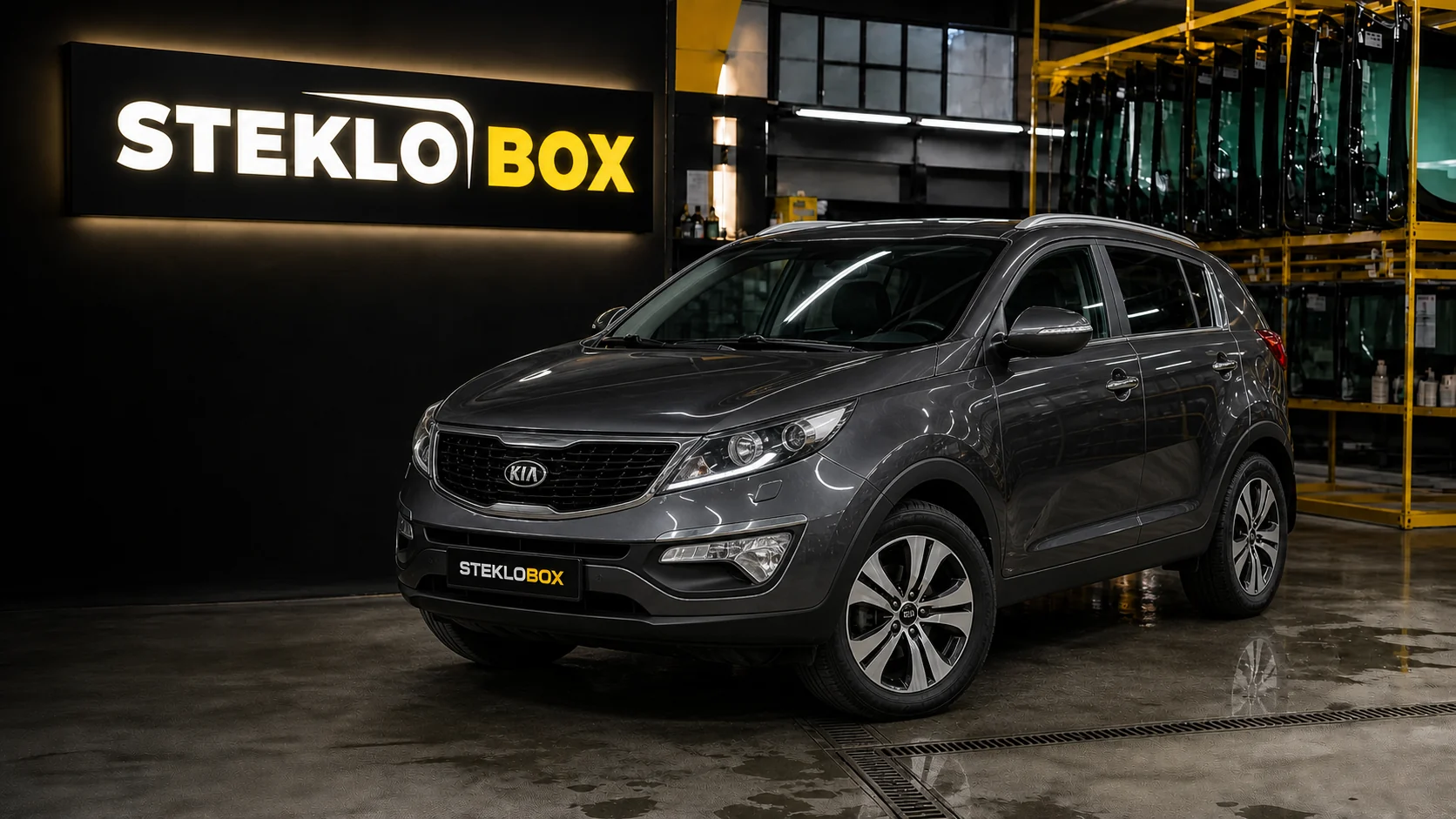 Kia Sportage III в установочном центре STEKLOBOX