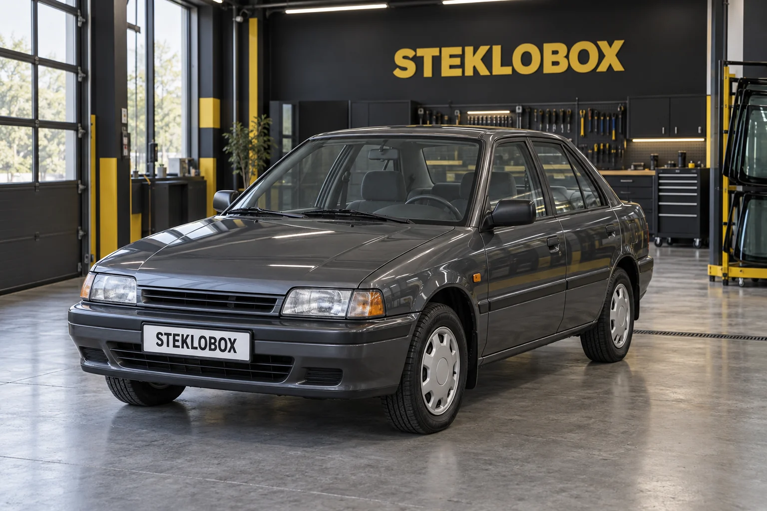 Mazda 323 IV BG в установочном центре STEKLOBOX