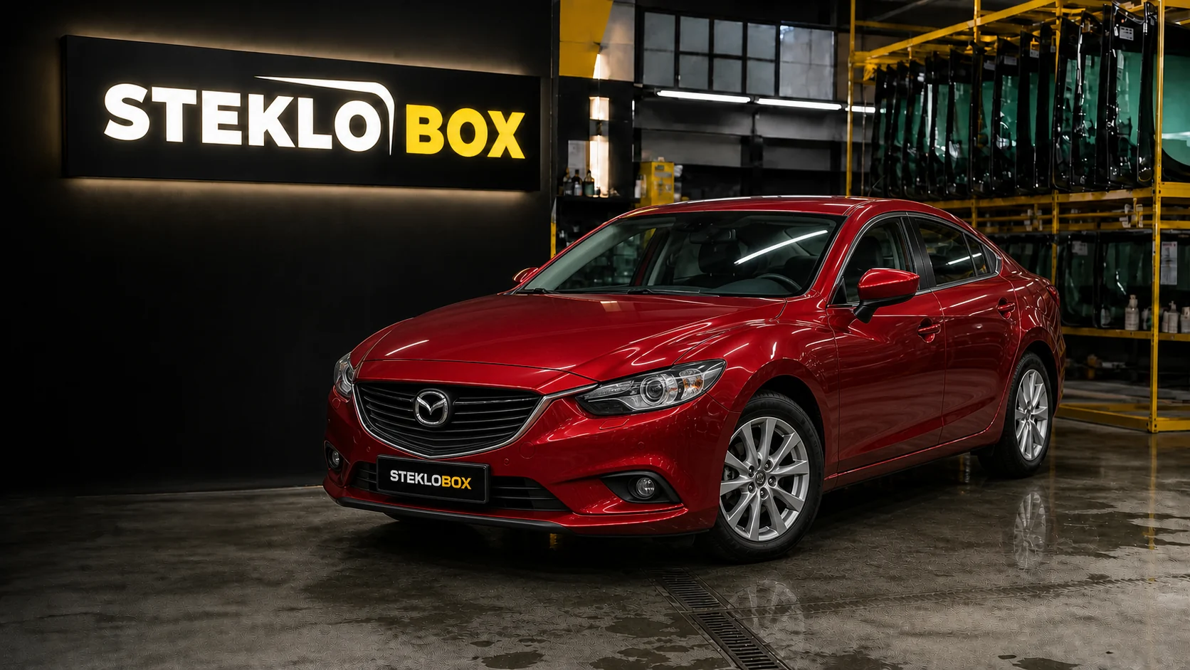 Mazda 6 GJ в установочном центре STEKLOBOX