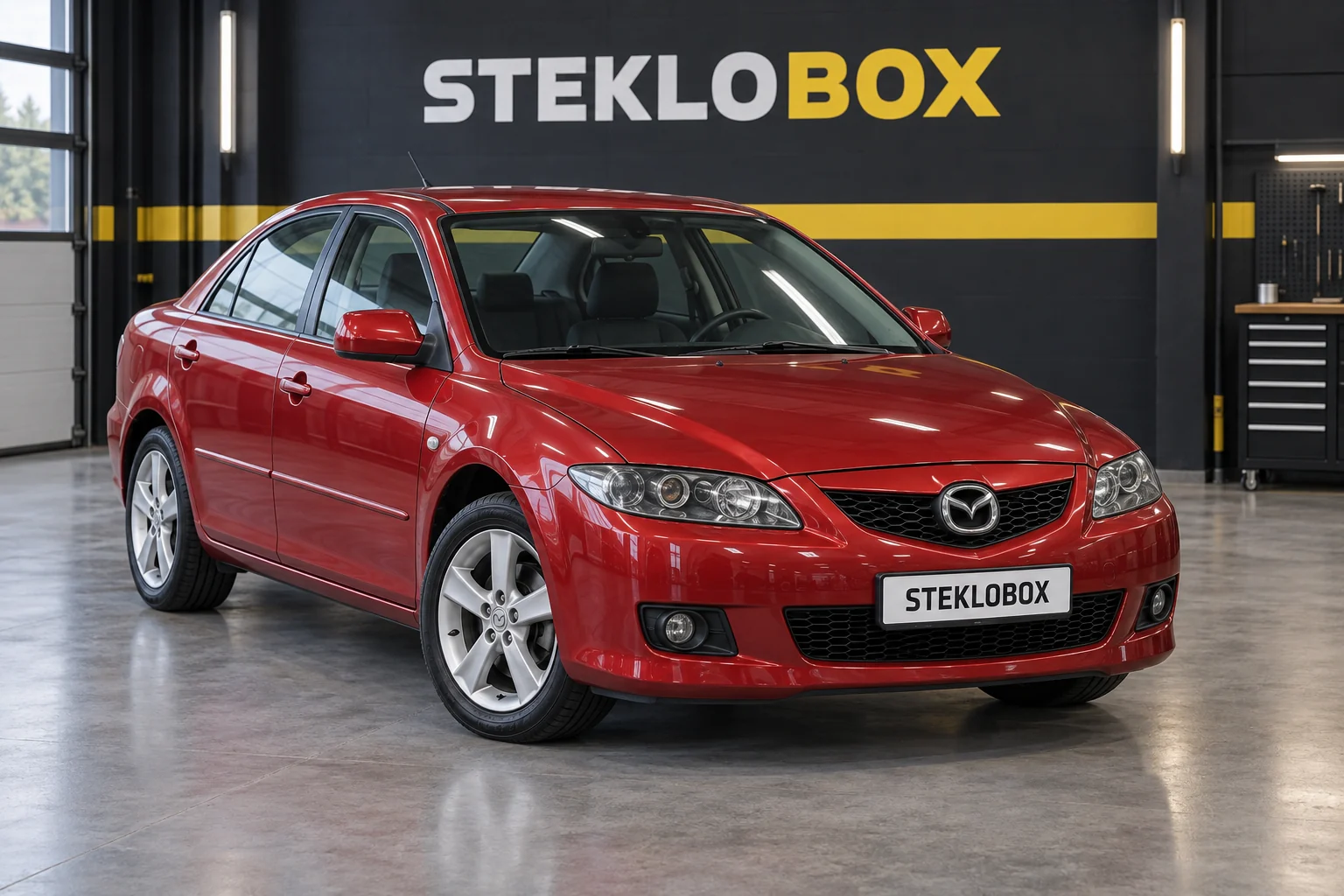 Mazda 6 I (GG) в установочном центре STEKLOBOX