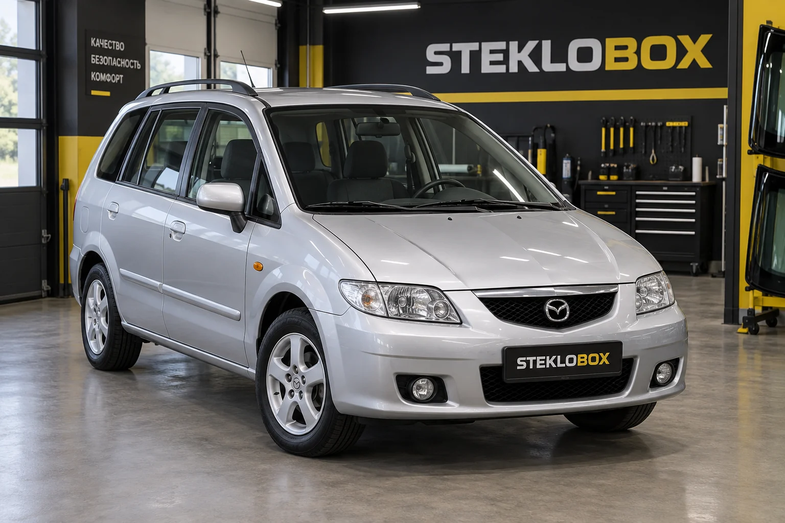 Mazda Premacy I CP в установочном центре STEKLOBOX