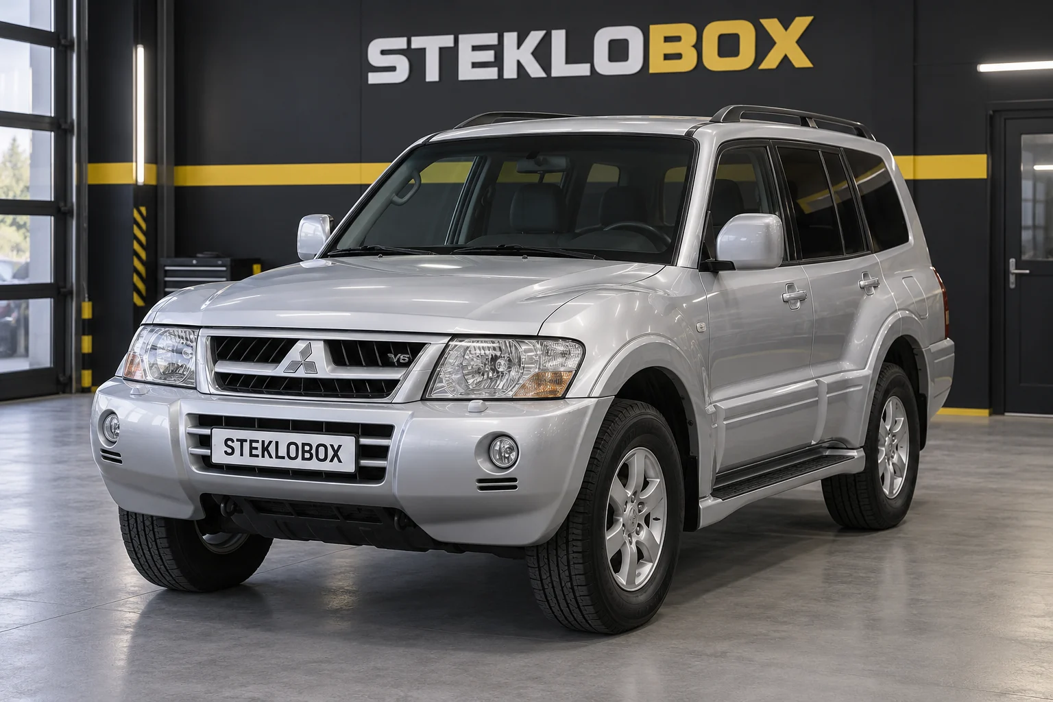Mitsubishi Pajero III в установочном центре STEKLOBOX