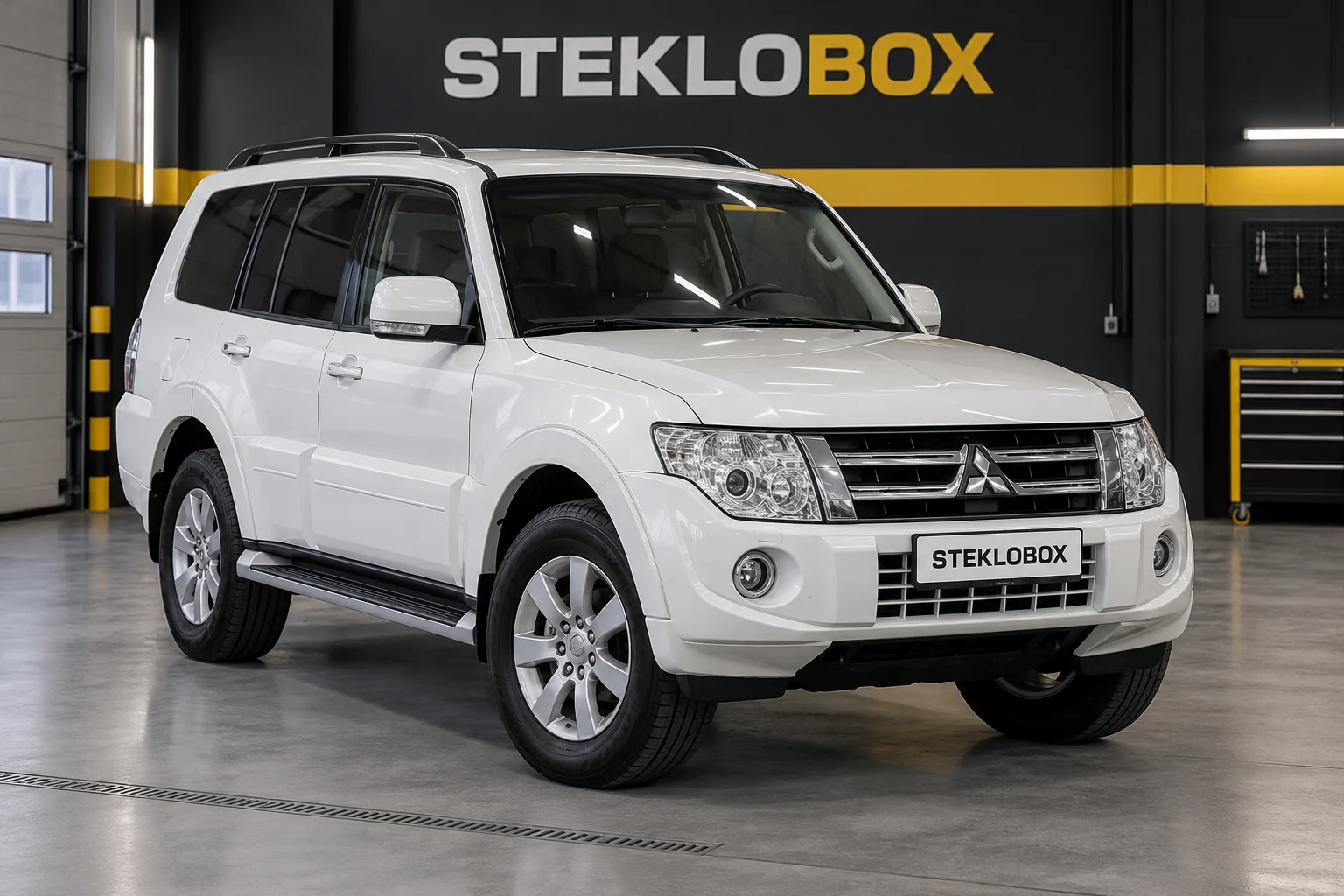 Mitsubishi Pajero IV в установочном центре STEKLOBOX