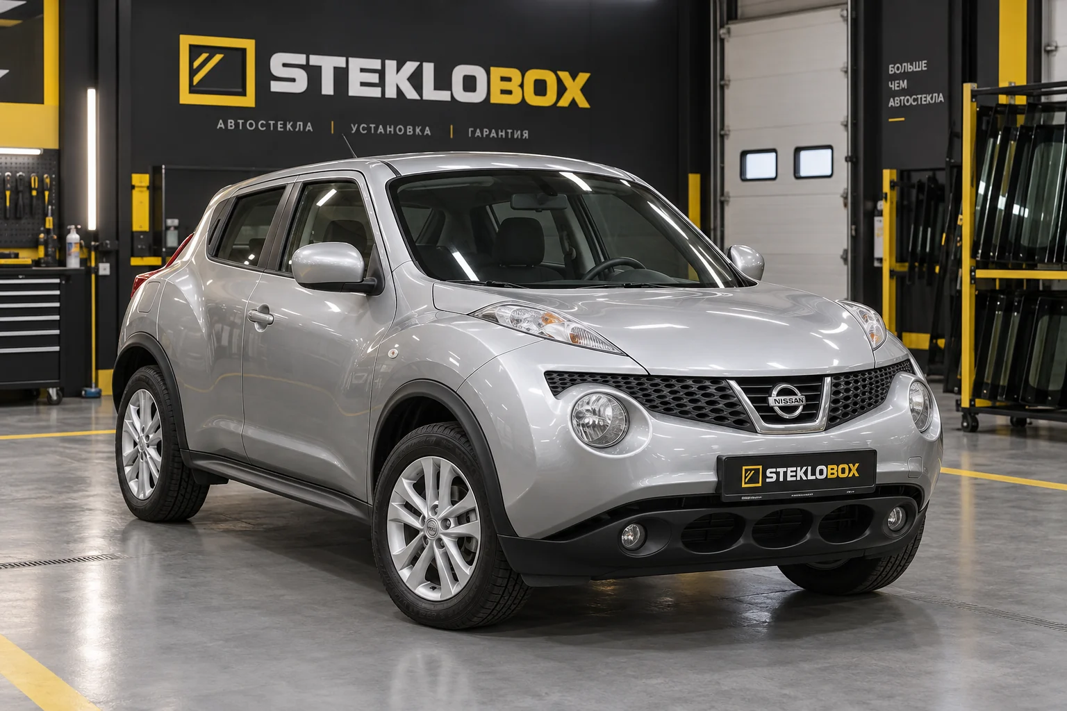 Nissan Juke I F15 в установочном центре STEKLOBOX