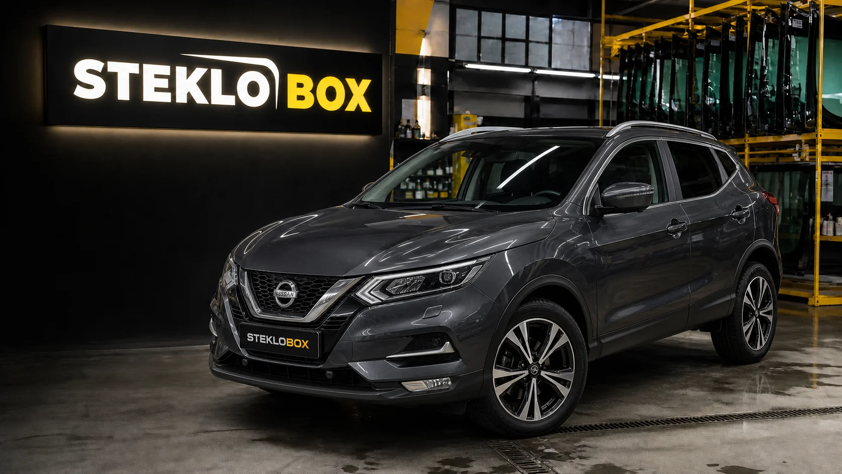 Nissan Qashqai J11 в установочном центре STEKLOBOX