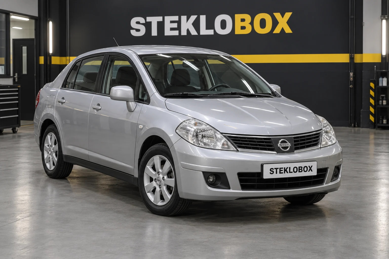 Nissan Tiida I Sedan в установочном центре STEKLOBOX