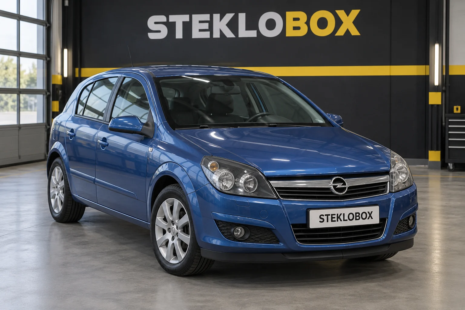 Opel Astra H в установочном центре STEKLOBOX