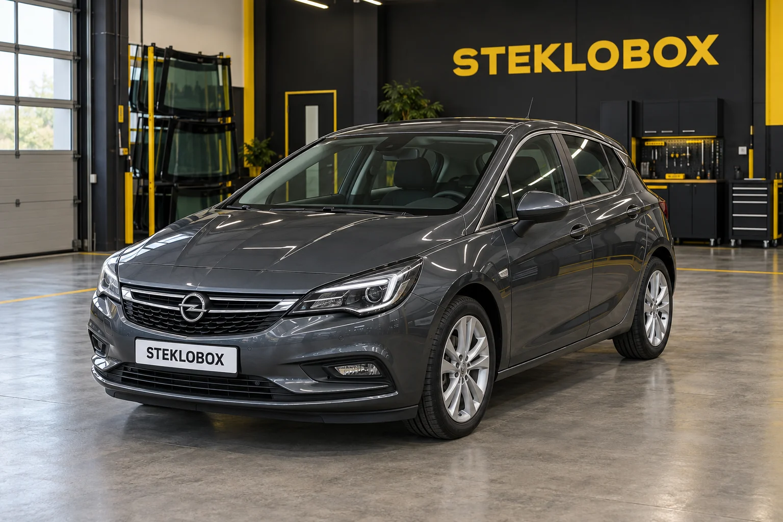 Opel Astra K в установочном центре STEKLOBOX