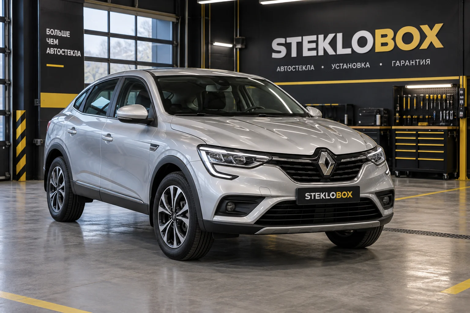 Renault Arkana I в установочном центре STEKLOBOX