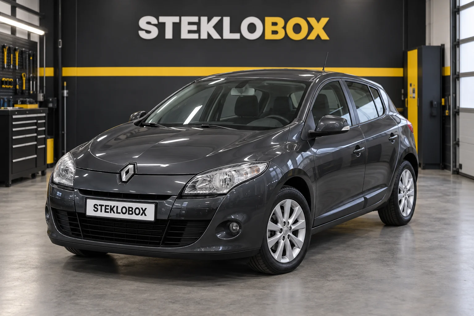 Renault Megane III в установочном центре STEKLOBOX