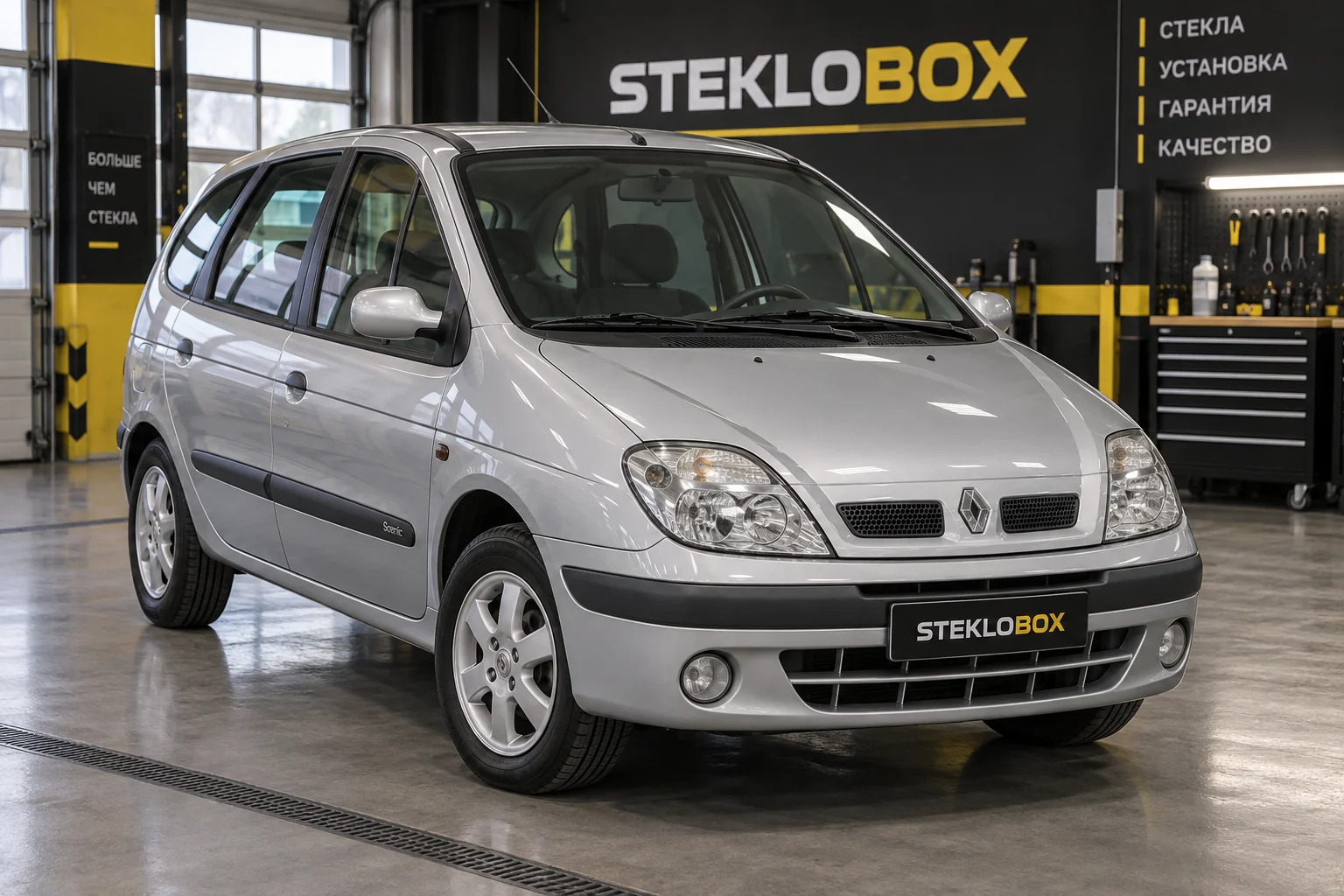 Renault Megane Scenic I в установочном центре STEKLOBOX
