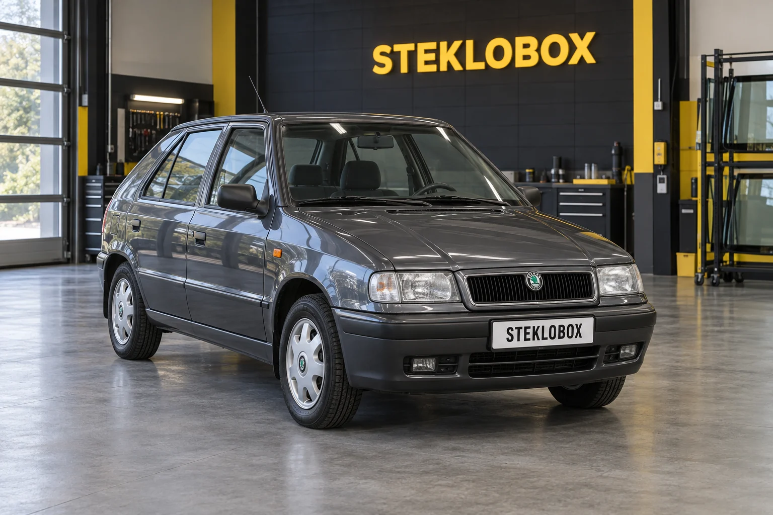 Skoda Felicia в установочном центре STEKLOBOX