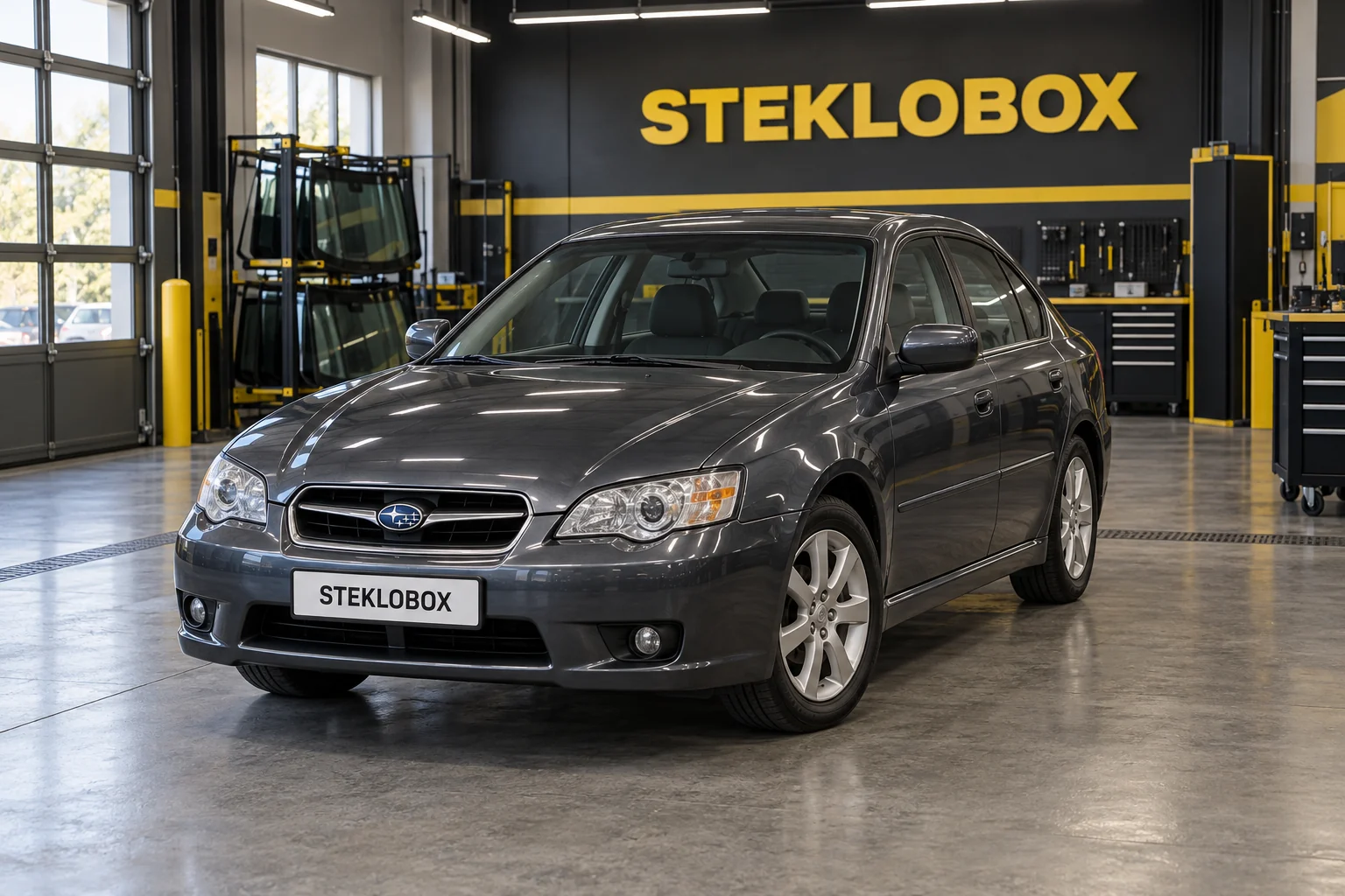 Subaru Legacy IV в установочном центре STEKLOBOX
