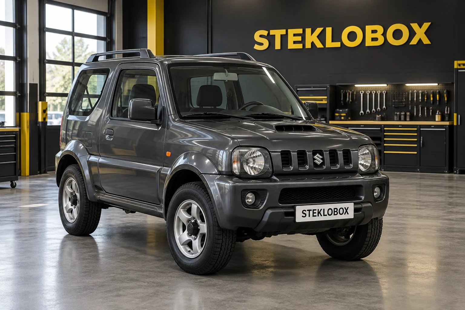 Suzuki Jimny III в установочном центре STEKLOBOX