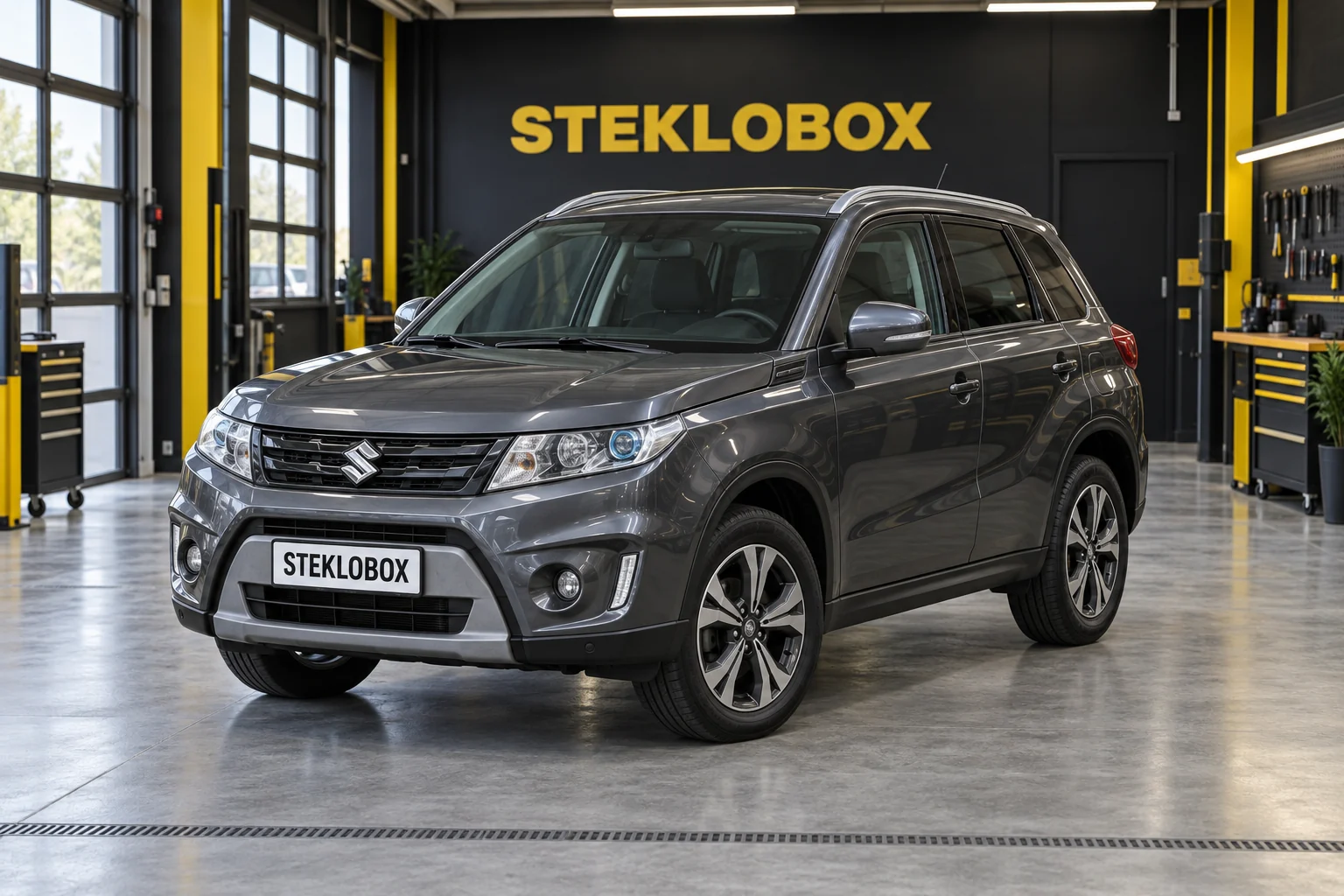 Suzuki Vitara II в установочном центре STEKLOBOX