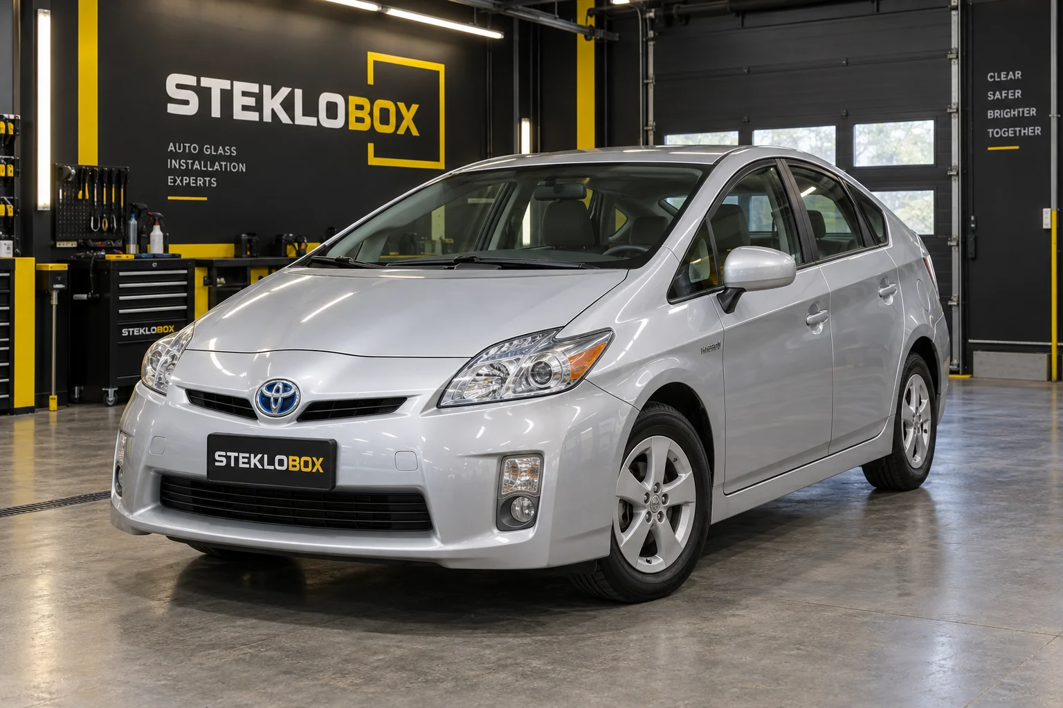Toyota Prius III USA в установочном центре STEKLOBOX