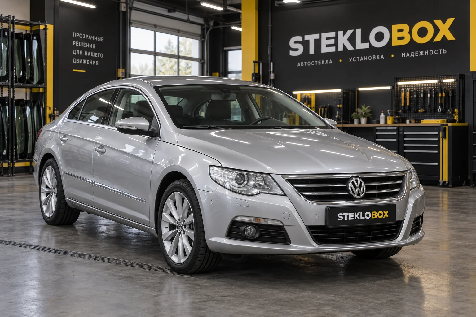 Volkswagen Passat CC в установочном центре STEKLOBOX
