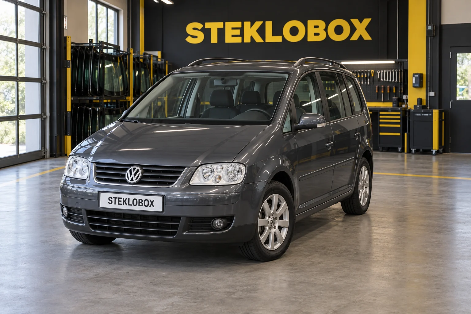 Volkswagen Touran I в установочном центре STEKLOBOX