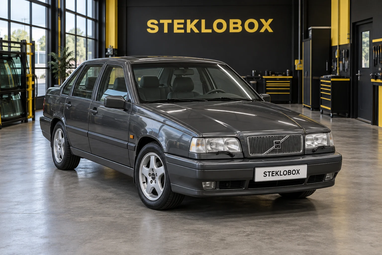 Volvo 850 в установочном центре STEKLOBOX