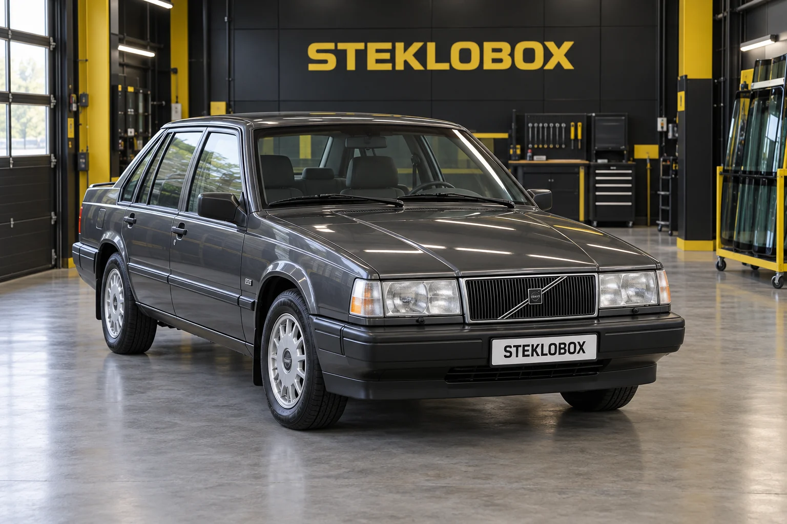 Volvo 940 в установочном центре STEKLOBOX