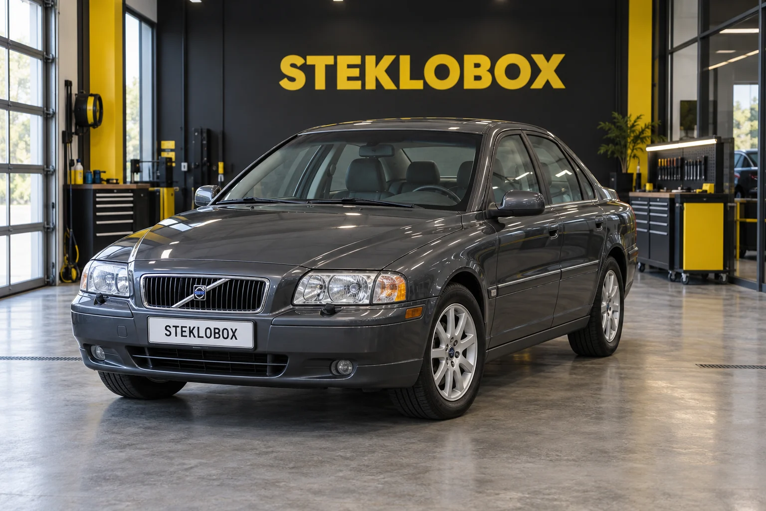 Volvo S80 I в установочном центре STEKLOBOX